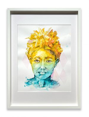 Blumen Aquarell von Peintre X